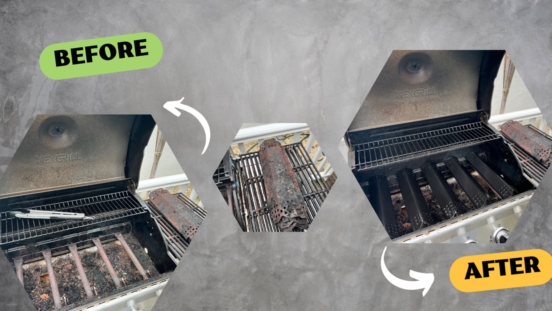 Before-and-after grill cover project by Joseph J Construction